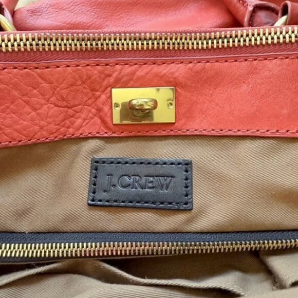 J. Crew Vintage Soft Genuine Leather Shoulder / Crossbody Bag - Picture 5 of 9